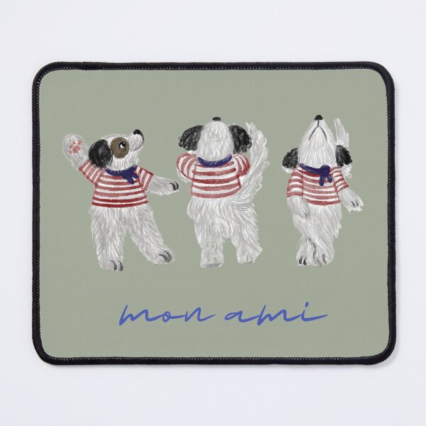 Item preview, "Mon Ami" French-Inspired Dog Trio Illustration | Cute & Quirky Art by Jemma Jamie Skidmore designed and sold by Jemma Jamie Skidmore.