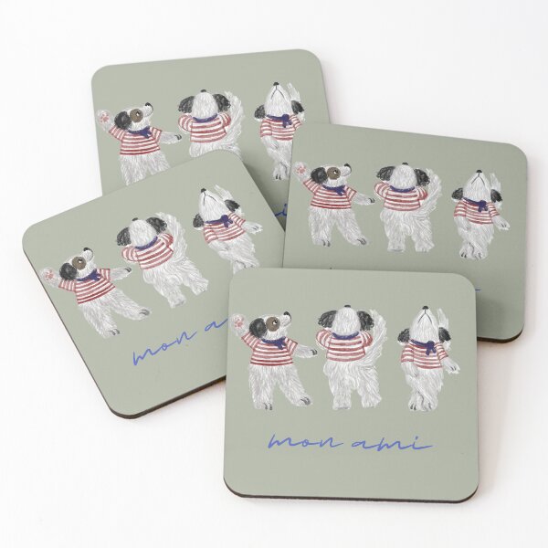 Item preview, "Mon Ami" French-Inspired Dog Trio Illustration | Cute & Quirky Art by Jemma Jamie Skidmore designed and sold by Jemma Jamie Skidmore.