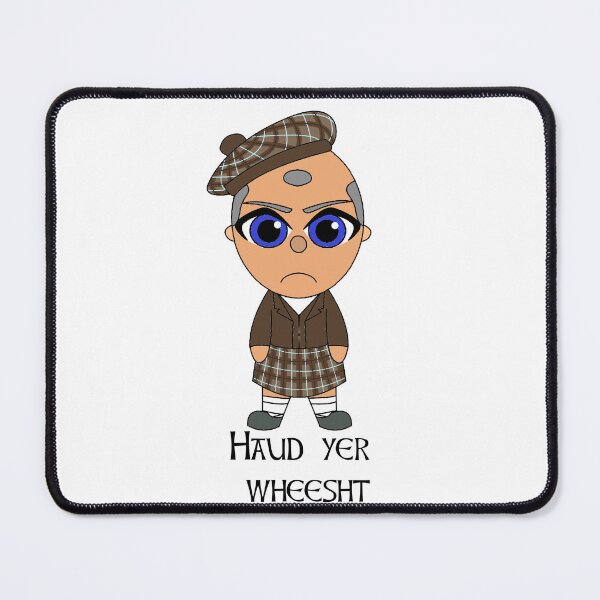Item preview, Haud yer wheesht Scottish Doric phrase with cute Scot designed and sold by KyttsyKrafts.