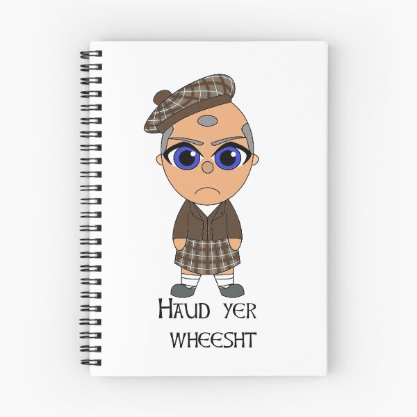 Item preview, Haud yer wheesht Scottish Doric phrase with cute Scot designed and sold by KyttsyKrafts.