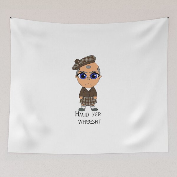 Item preview, Haud yer wheesht Scottish Doric phrase with cute Scot designed and sold by KyttsyKrafts.
