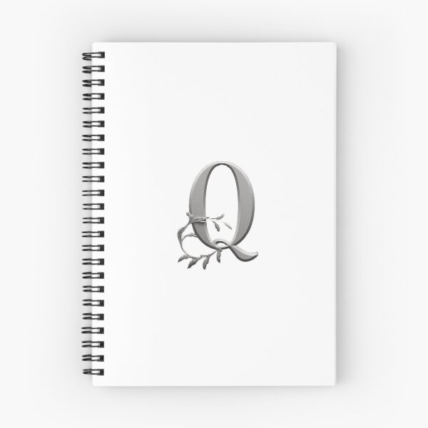Item preview, Luxury Floral Monogram Q: Elegant Grey and Silver Typography designed and sold by Fil4.
