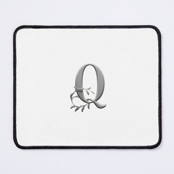 Item preview, Luxury Floral Monogram Q: Elegant Grey and Silver Typography designed and sold by Fil4.