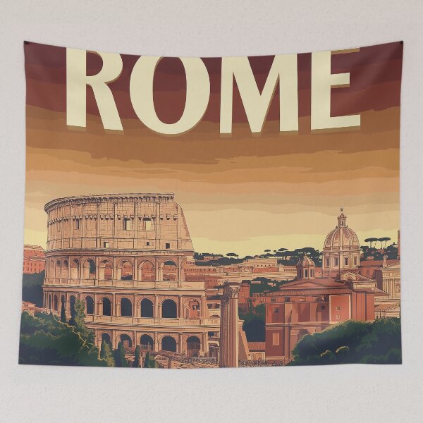 Item preview, Rome Cityscape Art – Stunning Wall Decor Celebrating Iconic Roman Architecture & Historic Streets" designed and sold by nomiraclehere.