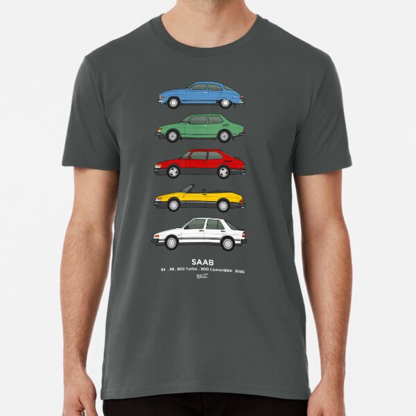 Item preview, Saab Classic Car Outline Illustration designed and sold by RJWautographics.
