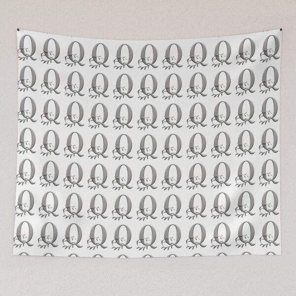 Item preview, Luxury Floral Monogram Q: Elegant Grey and Silver Typography designed and sold by Fil4.