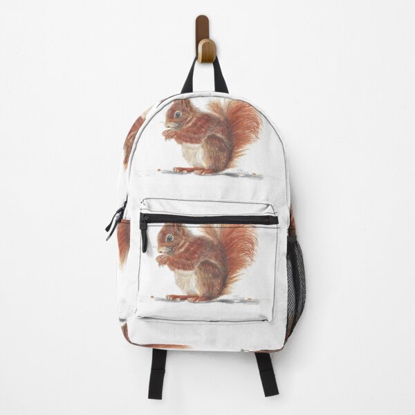 Item preview, Red squirrel eating nuts designed and sold by AquarelJanine.