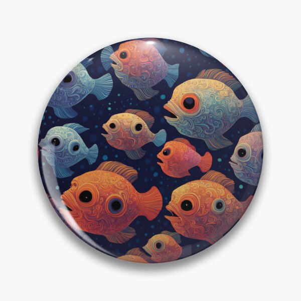 Item preview, Psychedelic Pufferfish Pattern designed and sold by BirdsnStuff.