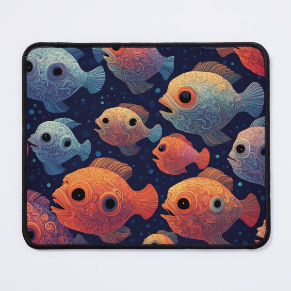 Item preview, Psychedelic Pufferfish Pattern designed and sold by BirdsnStuff.