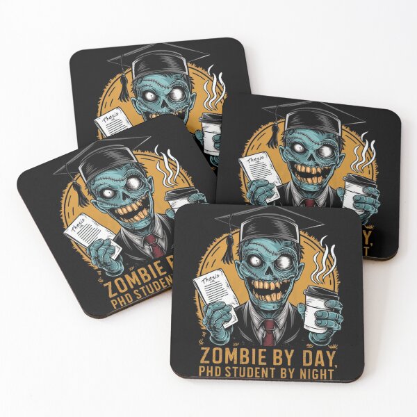 Item preview, Zombie by day, PhD student by night, funny PhD and Halloween designed and sold by NoetherSym.