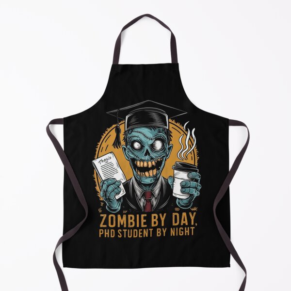 Item preview, Zombie by day, PhD student by night, funny PhD and Halloween designed and sold by NoetherSym.