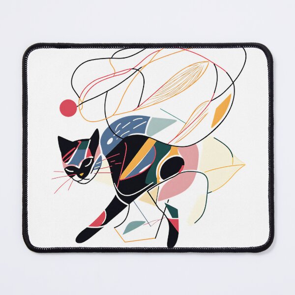 Item preview, Graphic of a playful cat chasing a ball of yarn. designed and sold by FreedomArtShop.