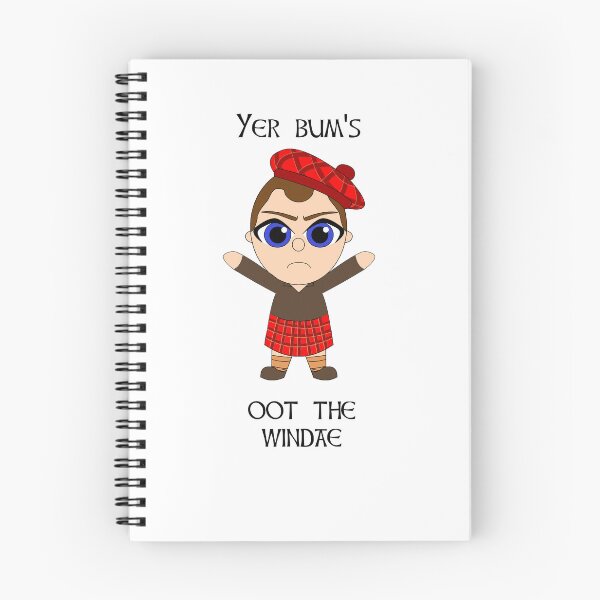 Item preview, Yer bum's oot the windae Scottish Doric phrase with cute Scot designed and sold by KyttsyKrafts.