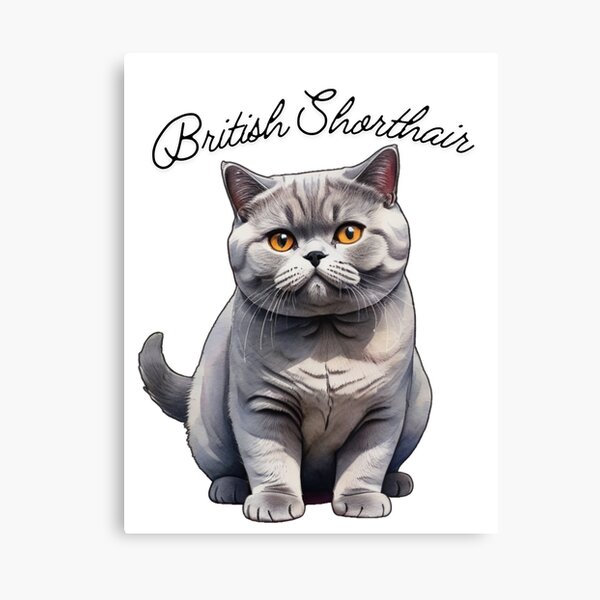 Item preview, Grey Cat British Shorthair  designed and sold by Playful Strokes.