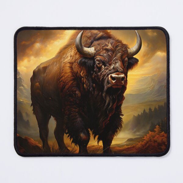 Item preview, Baroque Painting of Bison designed and sold by BirdsnStuff.
