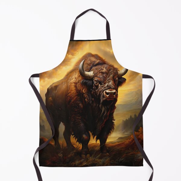 Item preview, Baroque Painting of Bison designed and sold by BirdsnStuff.