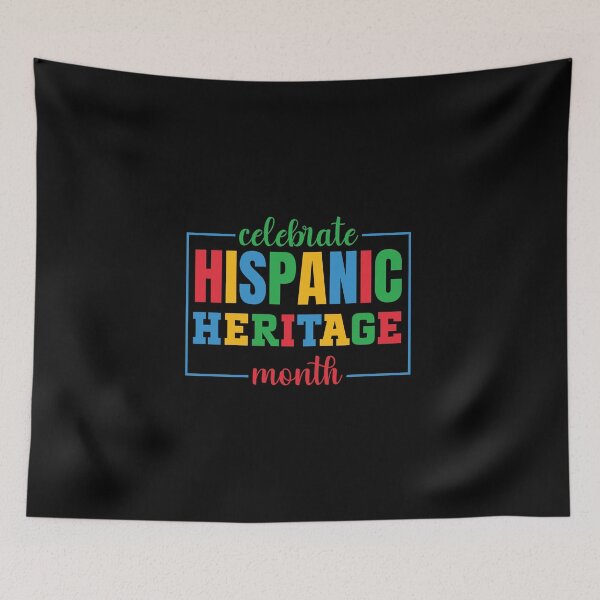 Item preview, Hispanic heritage month colorful text image colorful Tee designed and sold by Hema Thilakaratne.