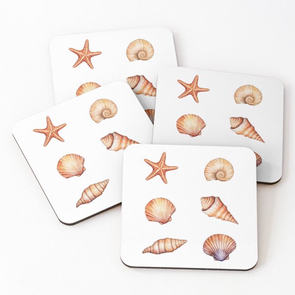 Item preview,  Coastal Sea Shells Treasure Ocean Watercolor Seashells Pack designed and sold by SOUFIANE1991.