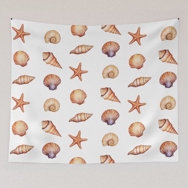 Item preview,  Coastal Sea Shells Treasure Ocean Watercolor Seashells Pack designed and sold by SOUFIANE1991.
