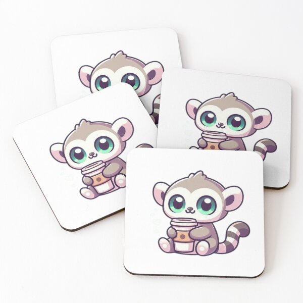 Item preview, lemur with coffee designed and sold by Eternalski.