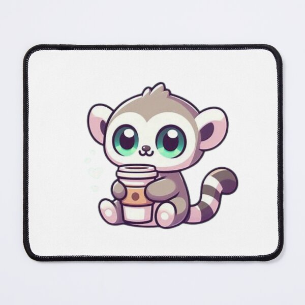 Item preview, lemur with coffee designed and sold by Eternalski.