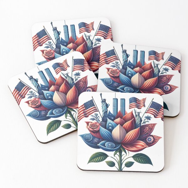 Item preview, Bloom of Freedom - Patriotic Floral Art by VVAT designed and sold by vvatcharasena.
