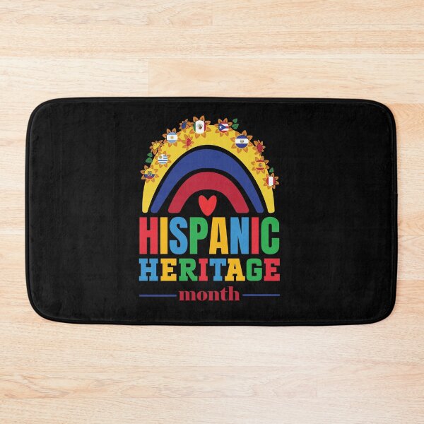 Item preview, Hispanic heritage month flags colorful rainbow colorful Tee designed and sold by Hema Thilakaratne.