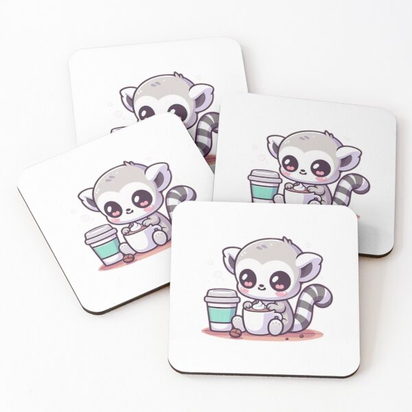 Item preview, lemur with coffee designed and sold by Eternalski.