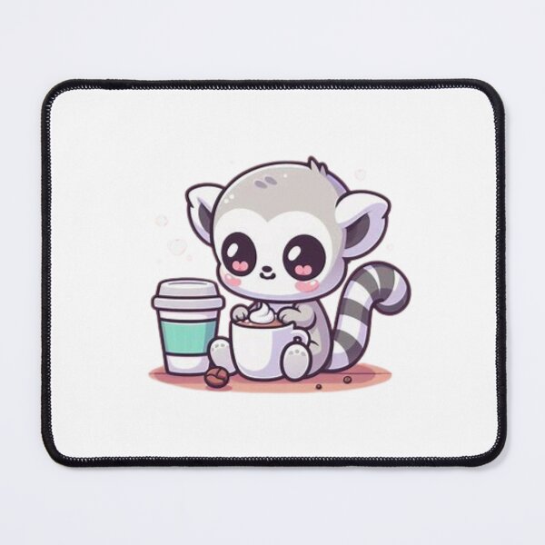 Item preview, lemur with coffee designed and sold by Eternalski.