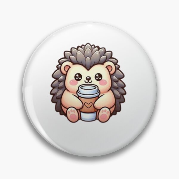 Item preview, hedgehog with coffee designed and sold by Eternalski.