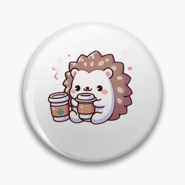 Item preview, hedgehog with coffee designed and sold by Eternalski.