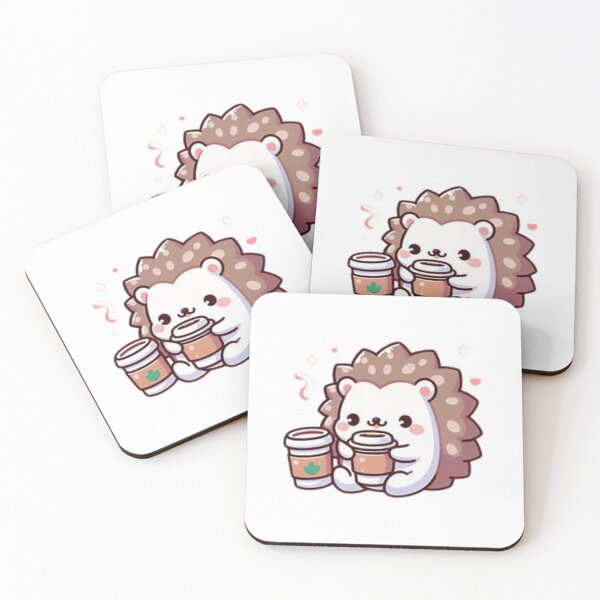 Item preview, hedgehog with coffee designed and sold by Eternalski.