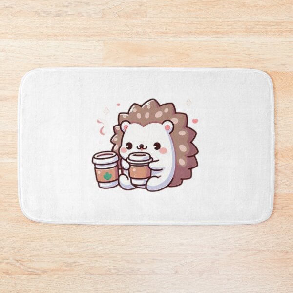 Item preview, hedgehog with coffee designed and sold by Eternalski.