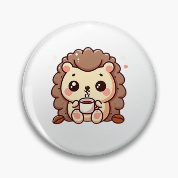 Item preview, hedgehog with coffee designed and sold by Eternalski.