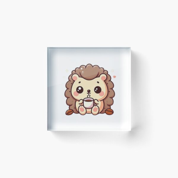 Item preview, hedgehog with coffee designed and sold by Eternalski.