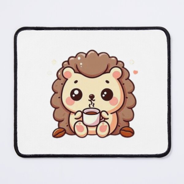 Item preview, hedgehog with coffee designed and sold by Eternalski.