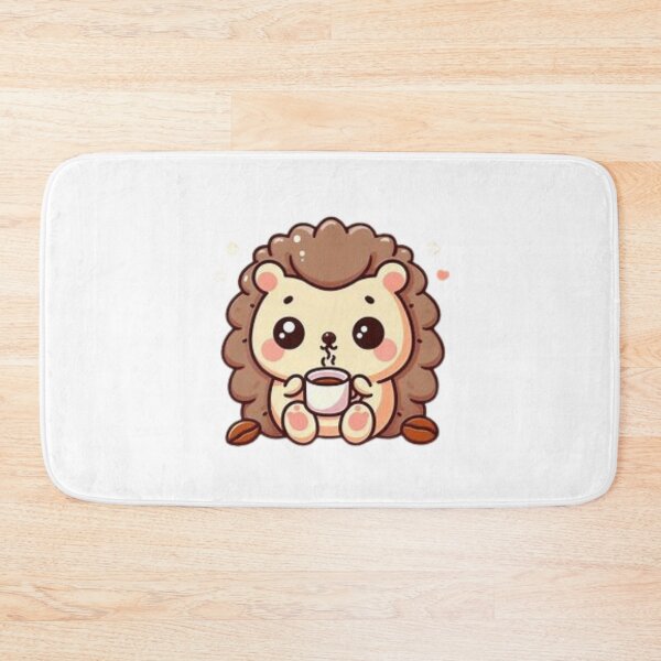 Item preview, hedgehog with coffee designed and sold by Eternalski.