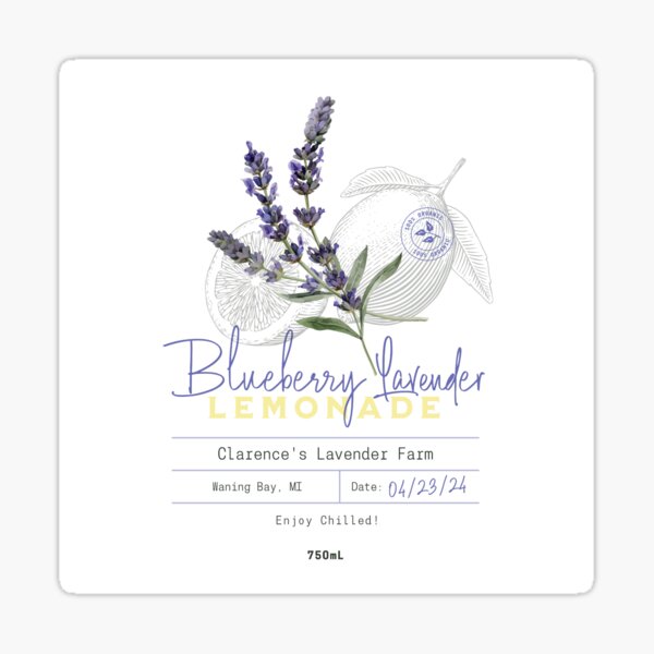 Item preview, Blueberry Lavender Lemonade - Funny Story designed and sold by Type And Text Design Studio.