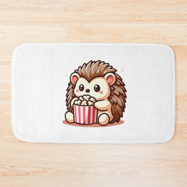 Item preview, hedgehog eating popcorn designed and sold by Eternalski.