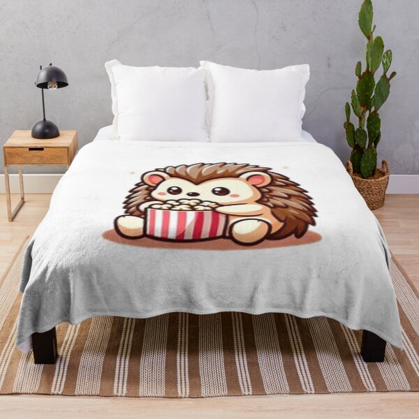 Item preview, hedgehog eating popcorn designed and sold by Eternalski.