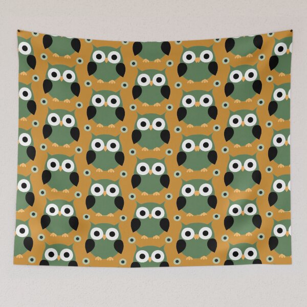 Item preview, Green Owl Pattern designed and sold by Angry Swan Designs.