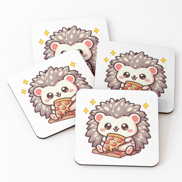 Item preview, hedgehog eating pizza designed and sold by Eternalski.