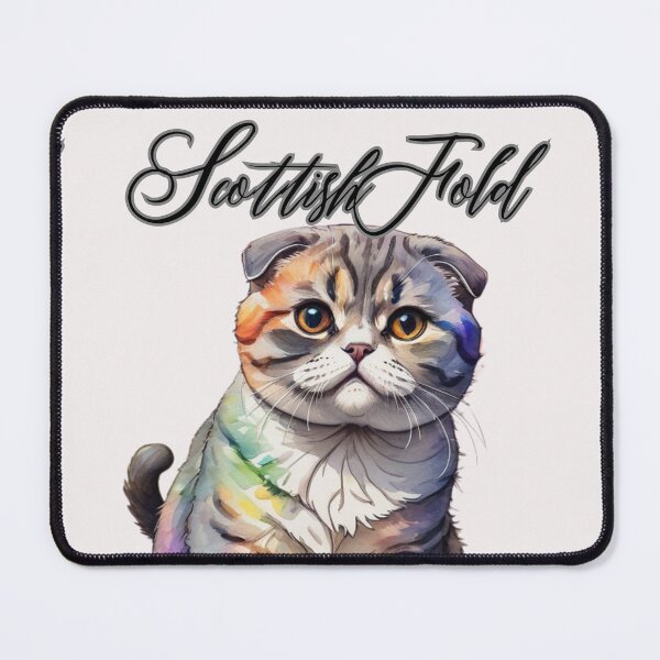 Item preview, Scottish Fold rainbow designed and sold by Playful Strokes pom@pom.