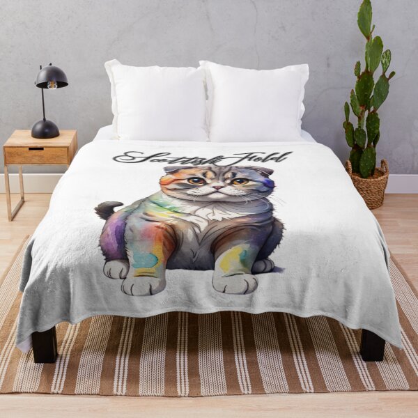 Item preview, Scottish Fold rainbow designed and sold by Playful Strokes pom@pom.