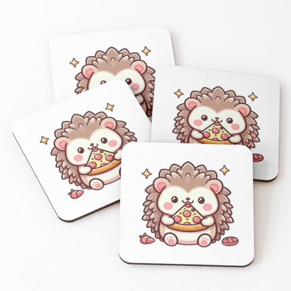 Item preview, hedgehog eating pizza designed and sold by Eternalski.