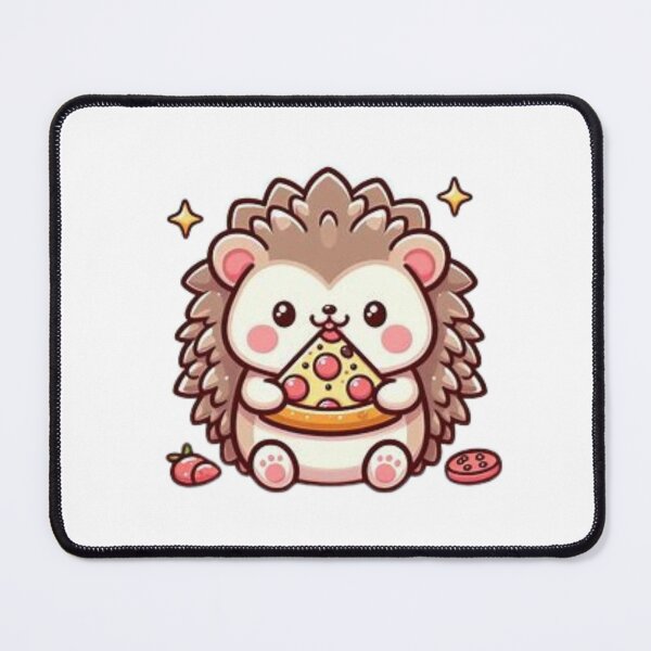 Item preview, hedgehog eating pizza designed and sold by Eternalski.