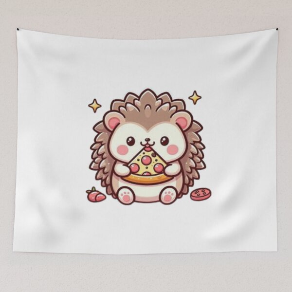 Item preview, hedgehog eating pizza designed and sold by Eternalski.