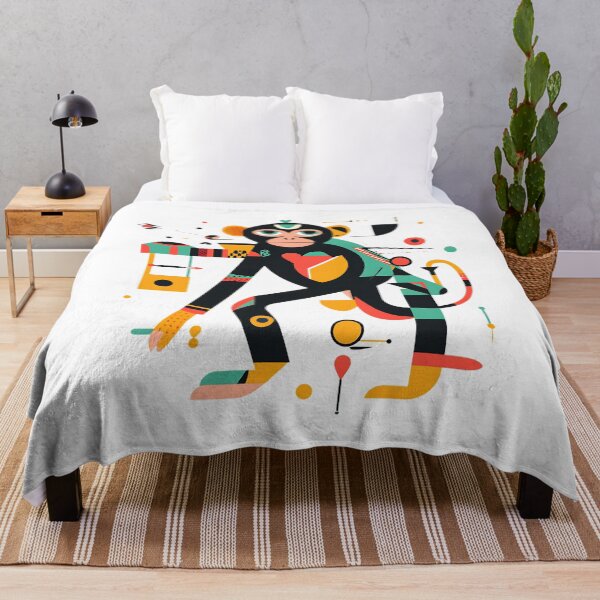 Item preview, Monkey with abstract shapes and filled lines. designed and sold by FreedomArtShop.