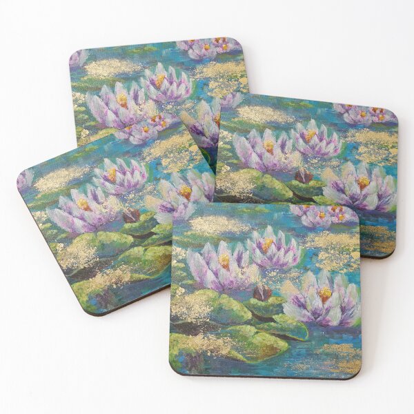 Item preview, Monet Inspired Water Lilies designed and sold by JYEmeryArt.