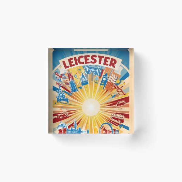 Item preview, Leicester United Kingdom Vintage Travel Tourism  designed and sold by TravelersGems.